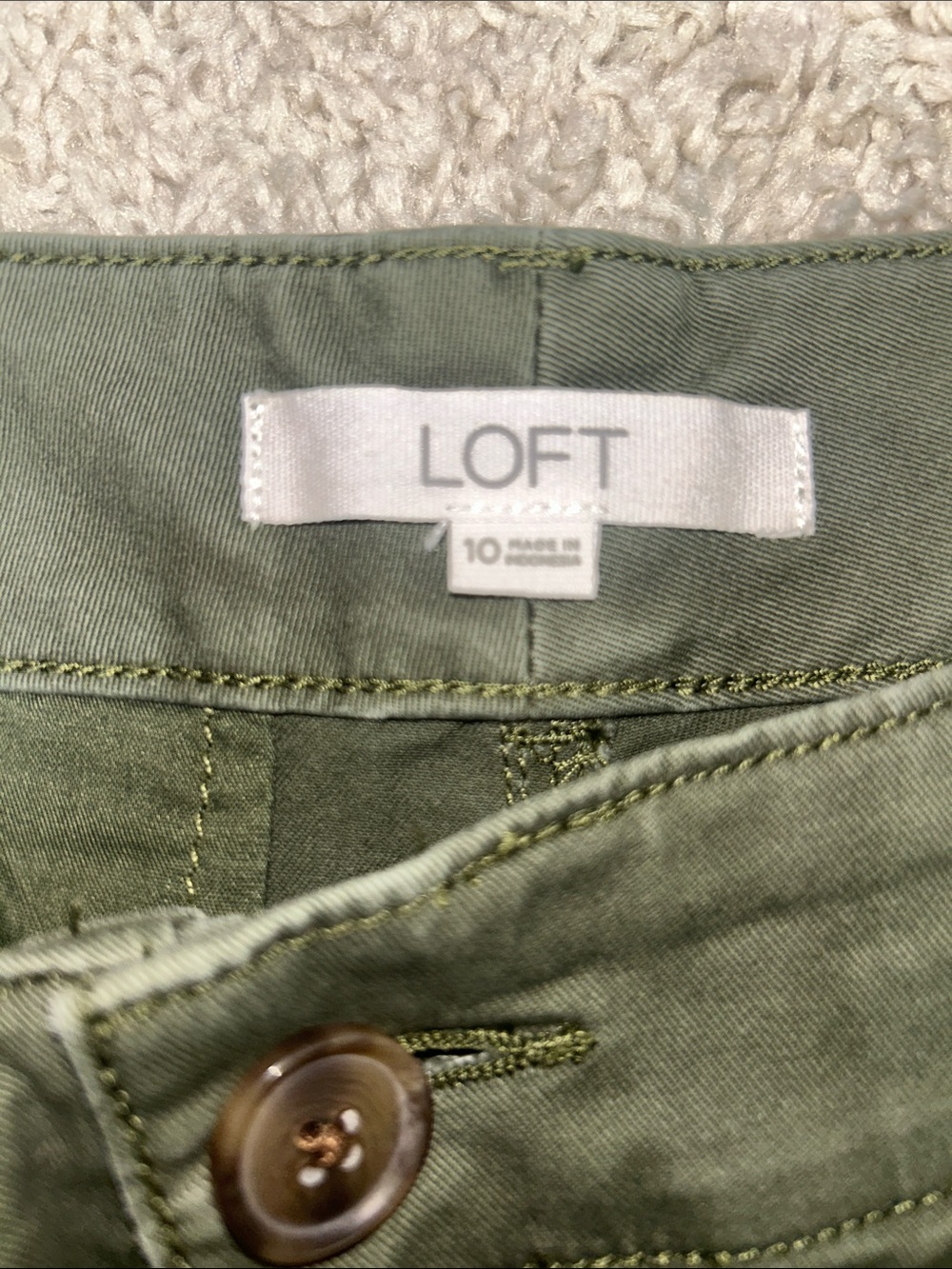 Bundle of 2 -LOFT Olive Green&tan Chinos - Classic Casual Trousers excellent! - Picture 3 of 15